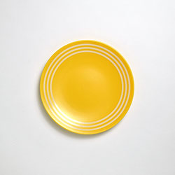 トリプル黄色丸皿21.5