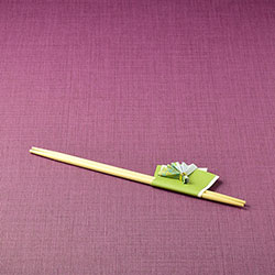 祝箸　扇かざり　紫／グリーン