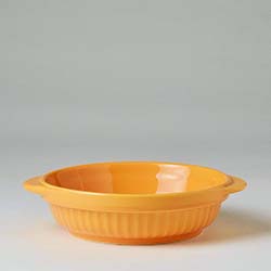 グラタン皿　オレンジ丸　15cm