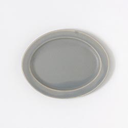 Saraグレーオーバル皿(S)