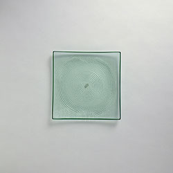 ガラス正方形皿 Quartz cr