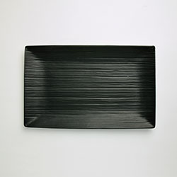 長皿（黒）　koyomi　34×21.5