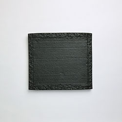 石板皿　黒　21×19（黒錆岩渕）