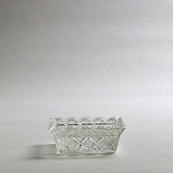 ガラスカット　角鉢　10.5×10.5