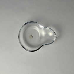クリスタル　小皿　ひょうたん型
