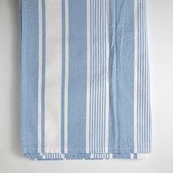 テーブルクロス（綿）ブルー／ホワイト150×200